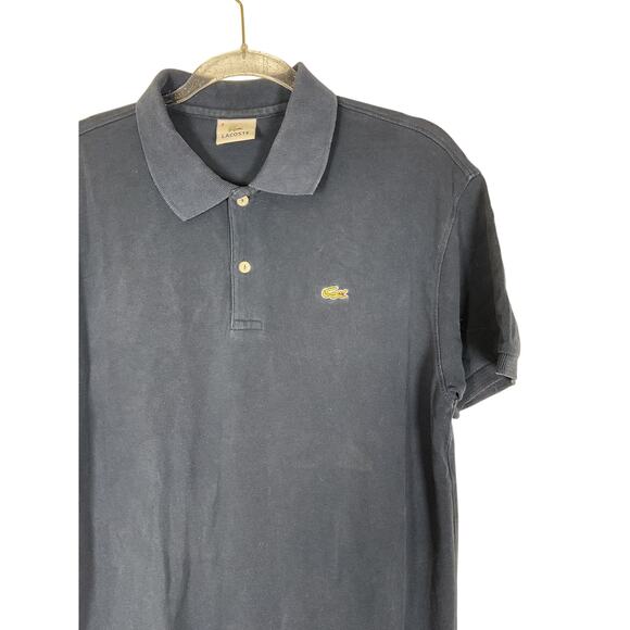 La Coste Men's Navy Polo 2 Button Cotton Woven Shirt Size 7/XXL - Picture 2 of 5
